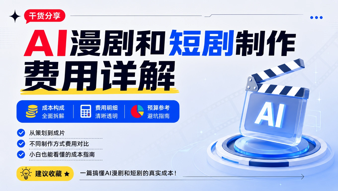 AI漫剧和短剧制作费用详解:一分钟多少钱?一部剧预算多少?(图1) AI漫剧和短剧制作费用详解:一分钟多少钱?一部剧预算多少?(图1)