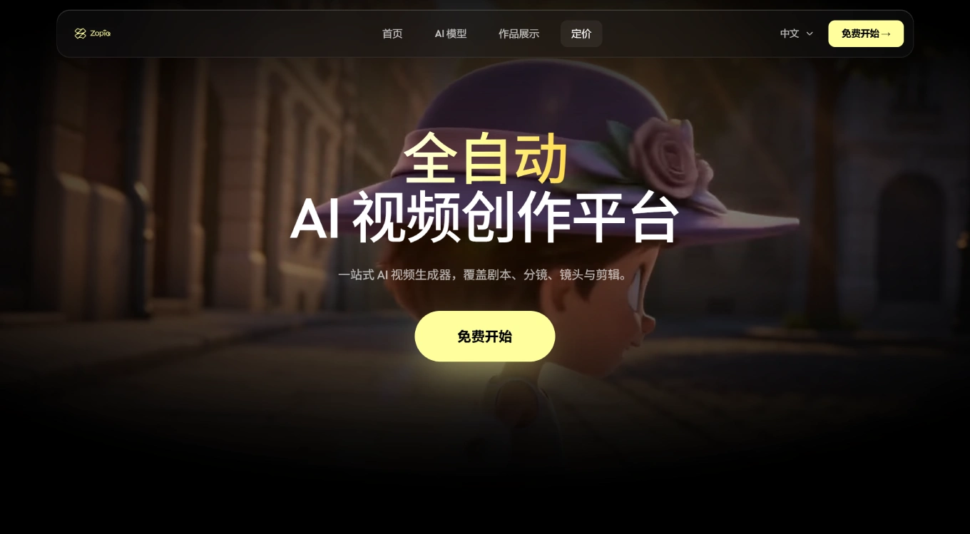 Zopia AI官网截图