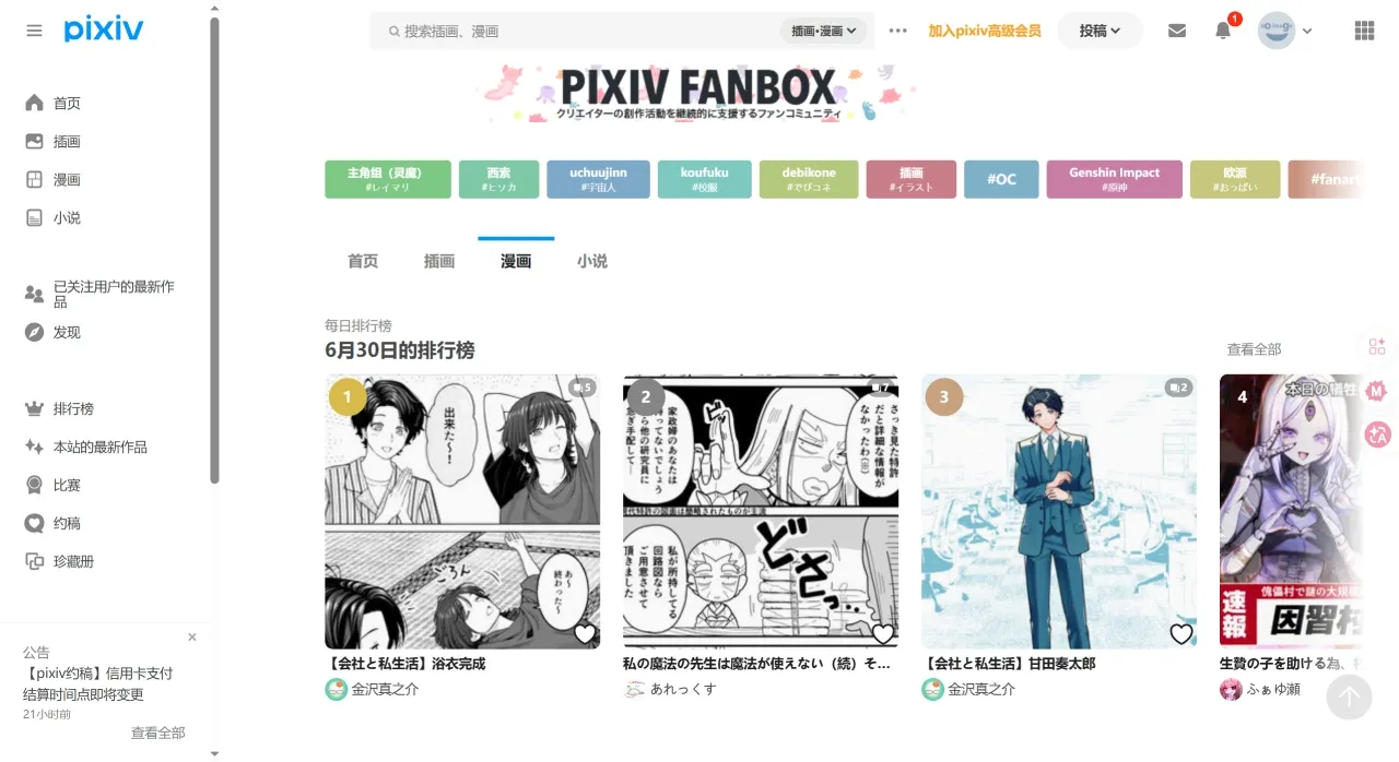 Pixiv(P站)(图1) Pixiv(P站)(图1)