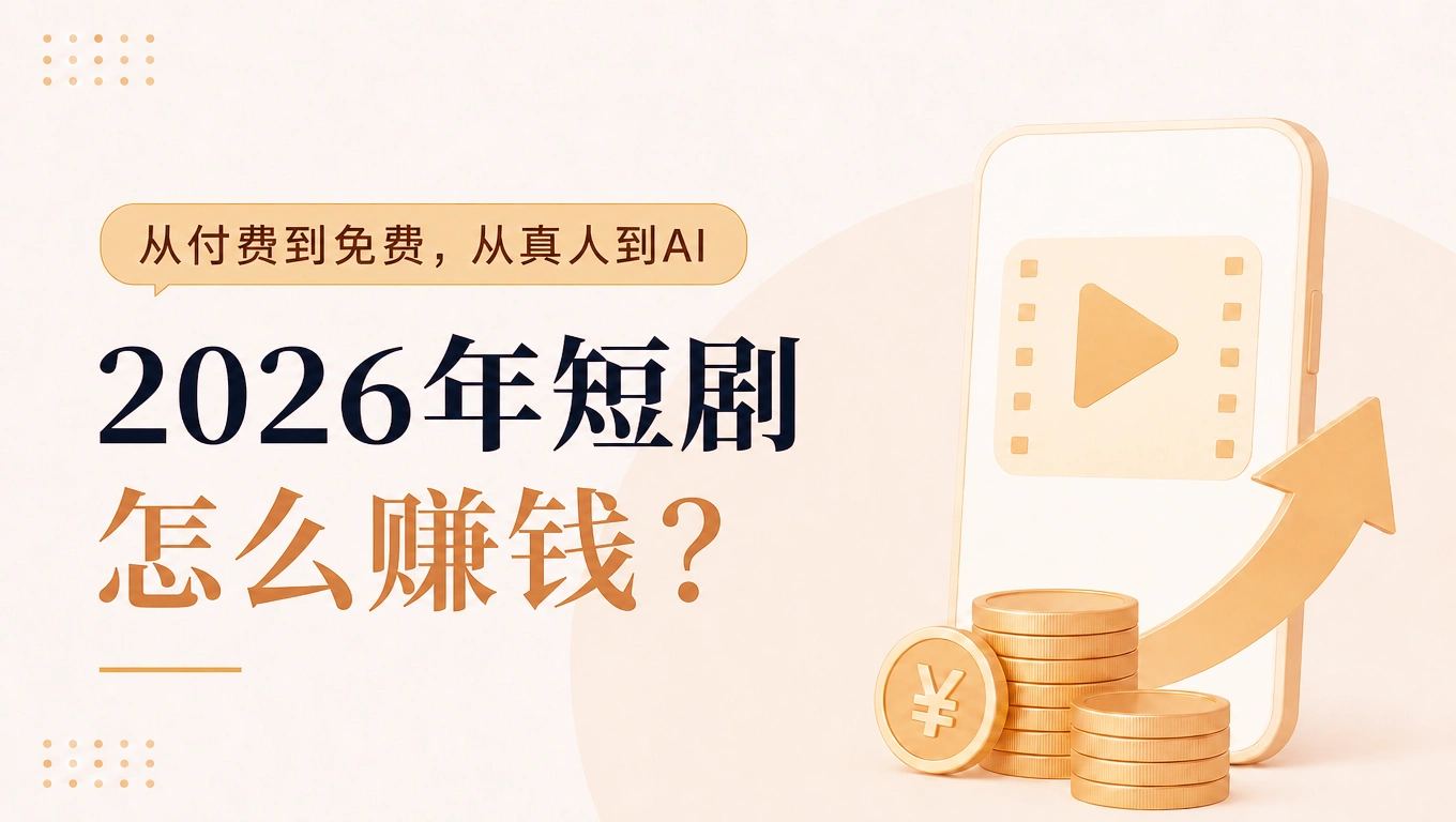 从付费到免费，从真人到AI：2026年短剧怎么赚钱？