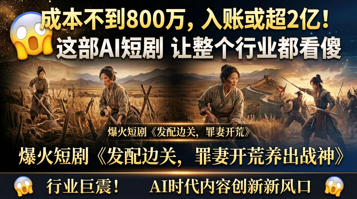 成本不到800万，入账或超2亿！这部AI短剧让整个行业都看傻
