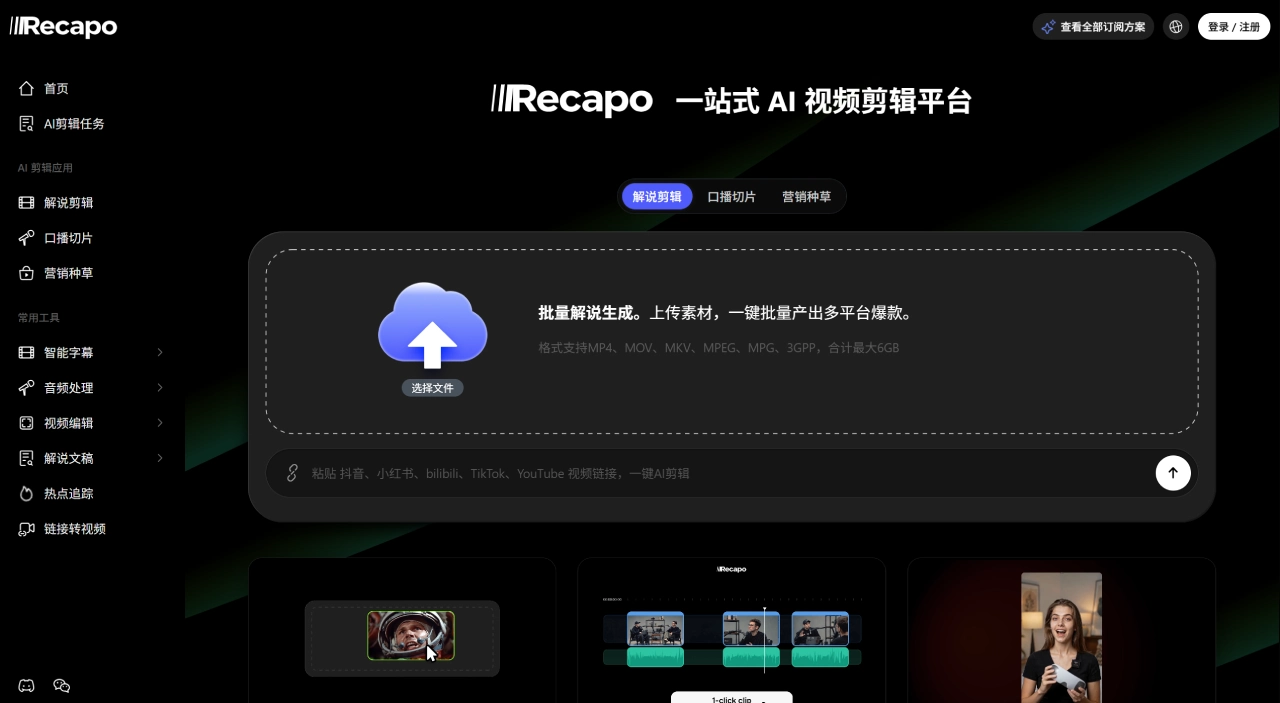 Recapo AI官网截图