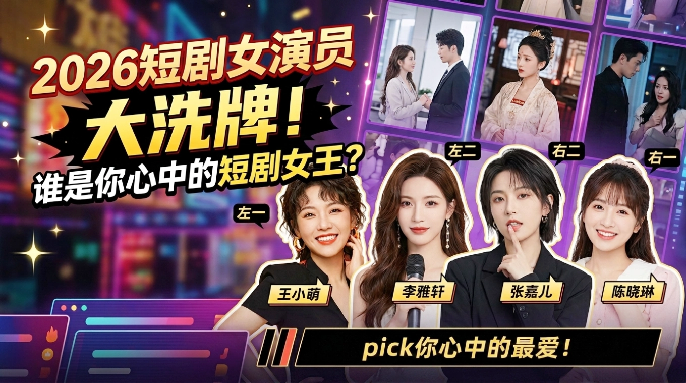 2026短剧女演员大洗牌!谁是你心中的短剧女王?(图1) 2026短剧女演员大洗牌!谁是你心中的短剧女王?