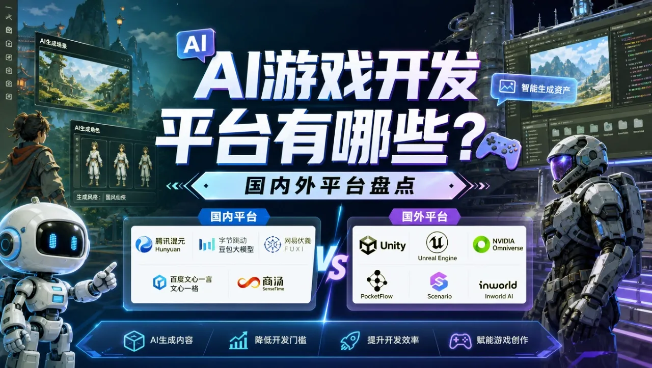 AI游戏开发平台有哪些?国内外平台盘点 AI游戏开发平台有哪些?国内外平台盘点